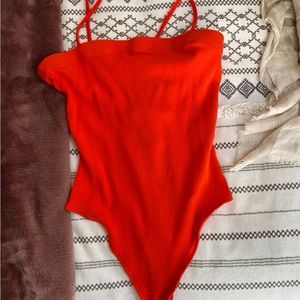 Size M PACSUN orange-red bodysuit